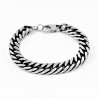 Heren Gezwarte Stalen Vierkante Cubaanse Schakels Armband