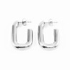 Ø28mm Schakel Oorbellen Dames - zilverkleurige Stalen