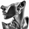Ø28mm Schakel Oorbellen Dames - zilverkleurige Stalen