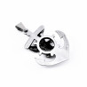 60cm x 3mm Ketting + Anker Hanger Adelaar en Roer Heren - Roestvrij Stalen