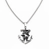 60cm x 3mm Ketting + Anker Hanger Adelaar en Roer Heren - Roestvrij Stalen