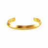 Dames - Heren goudkleurige Stalen Bangle Armband