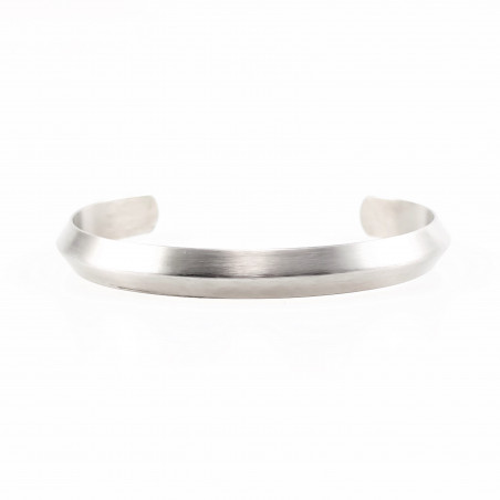 Dames - Heren zilverkleurige Stalen Bangle Armband