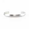 Dames - Heren zilverkleurige Stalen Bangle Armband