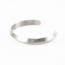 Dames - Heren zilverkleurige Stalen Bangle Armband