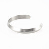 Dames - Heren zilverkleurige Stalen Bangle Armband