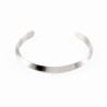Dames - Heren zilverkleurige Stalen Bangle Armband
