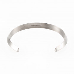 Dames - Heren zilverkleurige Stalen Bangle Armband