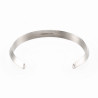 Dames - Heren zilverkleurige Stalen Bangle Armband