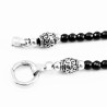 SP Fashion Jewelry - Heren Ketting - 6mm Gefacetteer Zwart Onyx-Kralen