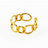 Stalen Verstelbare Schakels Dames Ring Gold Plated