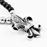Natuurlijke Onyx-Stenen Heren Kralenketting - Leliebloem Hanger