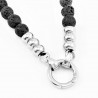 Natuurlijke Lava-Stenen Kralenketting voor Heren