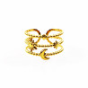 Symbolische Dames Ring, Maan - Zon - Ster - Gold Plated