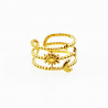 Symbolische Dames Ring, Maan - Zon - Ster - Gold Plated