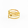 Symbolische Dames Ring, Maan - Zon - Ster - Gold Plated