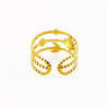 Symbolische Dames Ring, Maan - Zon - Ster - Gold Plated