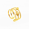 Symbolische Dames Ring, Maan - Zon - Ster - Gold Plated
