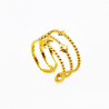 Symbolische Dames Ring, Maan - Zon - Ster - Gold Plated