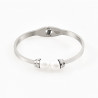 VISSON Bangle - Dames Armband met Parels - Roestvrij Staal