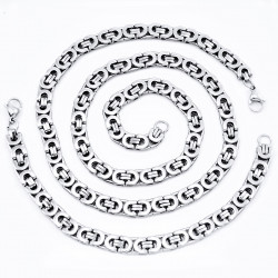 8mm Breed Heren Koningsarmband Roestvrij Stalen Zilverkleur