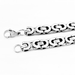 8mm Breed Heren Koningsarmband Roestvrij Stalen Zilverkleur