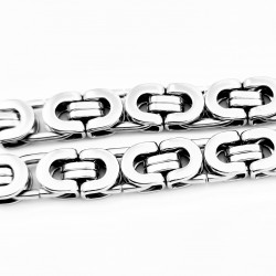 8mm Breed Heren Koningsarmband Roestvrij Stalen Zilverkleur