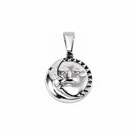 RVS Talisman Zon en Maan Hanger Dames - Heren