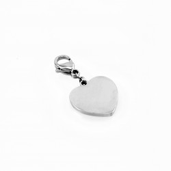 RVS Charm Strass Hart Hanger voor Armbanden - Kettingen