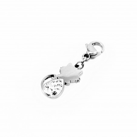 RVS Charm Strass Kat Hanger voor Armbanden - Kettingen