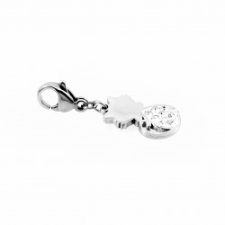 RVS Charm Strass Kat Hanger voor Armbanden - Kettingen