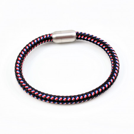 Kleurrijke Gevlochten Heren Leren Armband