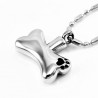 RVS Ketting + Memorial Urn Hondenbot Ashanger