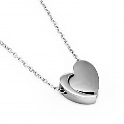 Dames zilverkleurige RVS Ketting met Hart