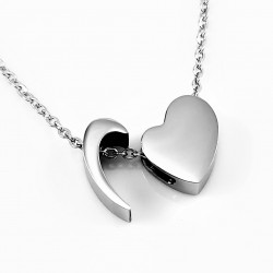Dames zilverkleurige RVS Ketting met Hart