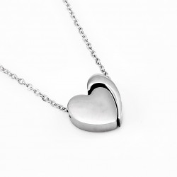 Dames zilverkleurige RVS Ketting met Hart