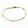 Dames Setje Vergulde RVS - Ketting + Armband met Bolletjes