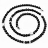 6,5mm Onyx Natuursteen Heren Kralenketting of Onyx Armband