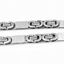 6,5mm Roestvrij Stalen Koningsarmband met Griekse-Schakels