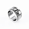 Zilverkleurige Roestvrij Stalen Brede Dames Ring
