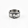 Zilverkleurige Roestvrij Stalen Brede Dames Ring