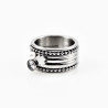 Zilverkleurige Roestvrij Stalen Brede Dames Ring