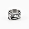 Zilverkleurige Roestvrij Stalen Brede Dames Ring