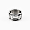 Zilverkleurige Roestvrij Stalen Brede Dames Ring