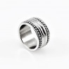 Zilverkleurige Roestvrij Stalen Brede Dames Ring
