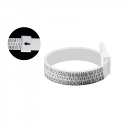 Witte Kunststof EU-Ringmaten Meetlint - Unisex  Sieradenmeting Ring