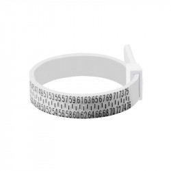 Witte Kunststof EU-Ringmaten Meetlint - Unisex  Sieradenmeting Ring