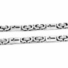 55cm x 6,5mm Zilverkleur Stalen Heren Koningsketting Platte - Schakels - Kruis