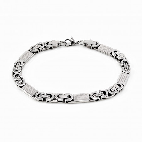 6mm Roestvrij Stalen Heren Koningsarmband Griekse-Schakels
