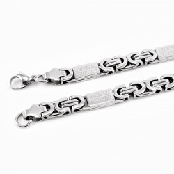 6mm Roestvrij Stalen Heren Koningsarmband Griekse-Schakels